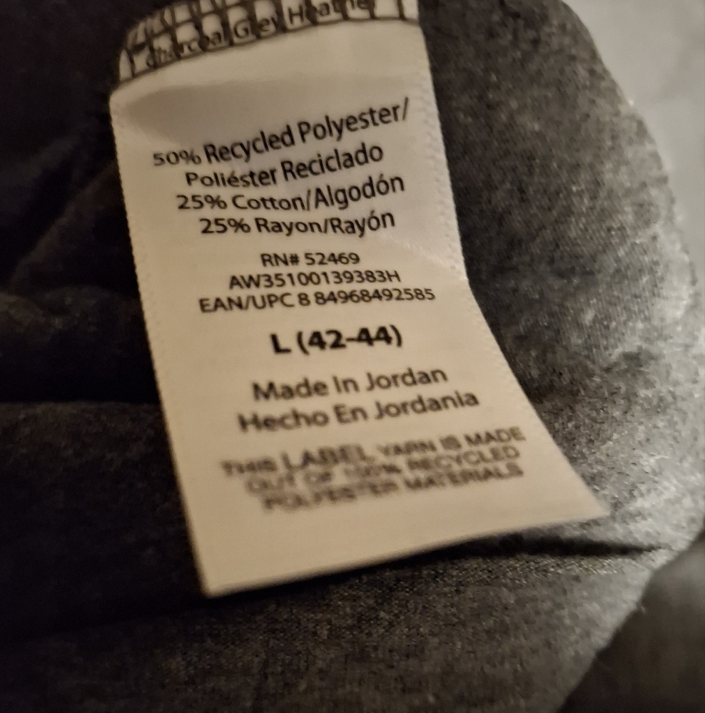 Men's Charcoal Heather Gray  Long Sleeve Tee - Picture 3 of 5
